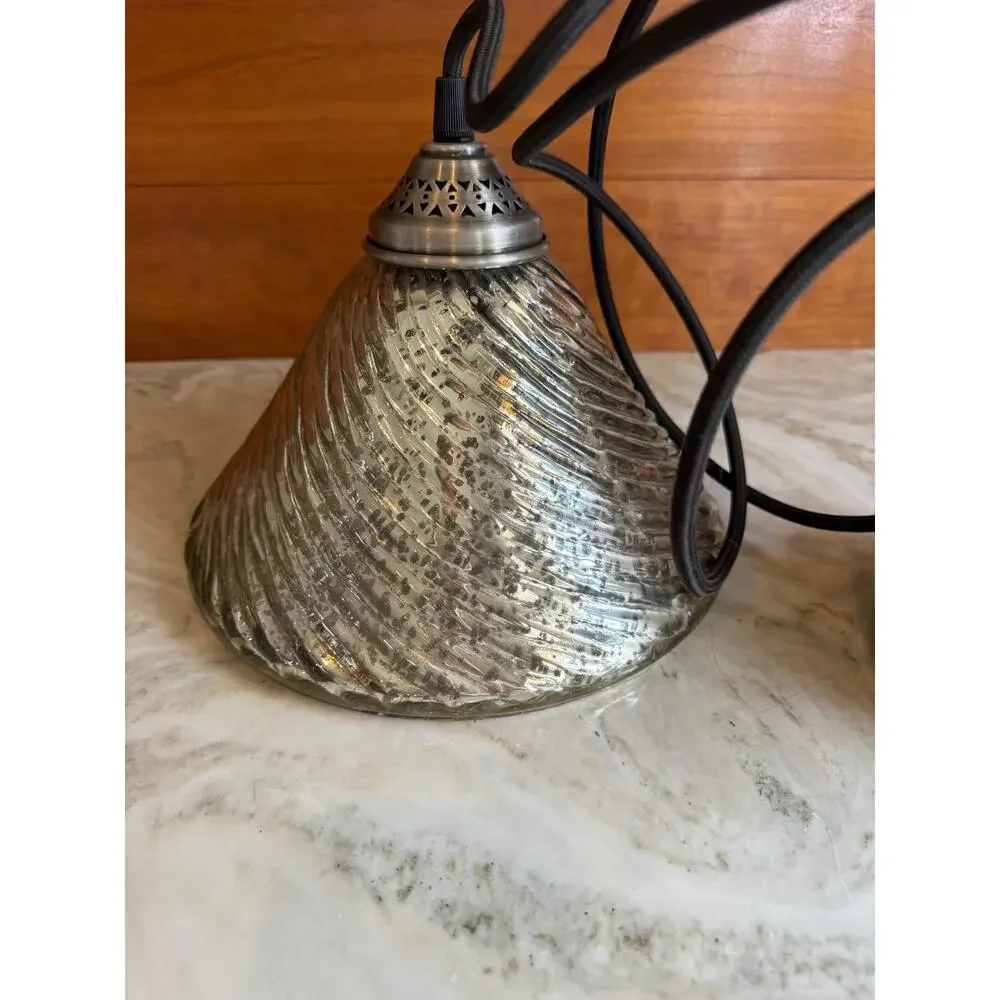 Pottery Barn Eiza Antique Mercury Glass Pendant